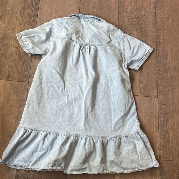 Zara Girls Denim Ruffle Dress - Picture 4 of 5